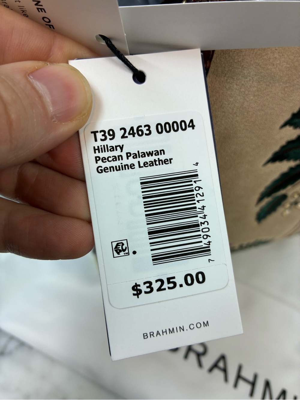 Brahmin Pecan Palawan Hillary Shoulder Bag - NWT Embellished Premier Collection - Picture 14 of 14